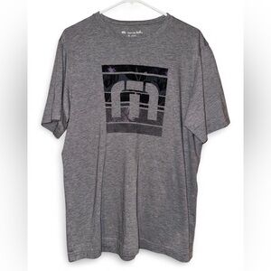 Travis Mathew Gray Short-Sleeve Tee with front Graphic